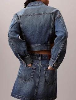 Calvin Klein Wickel-Minirock aus Denim^Damen Kleider & Röcke