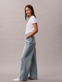 Calvin Klein Wide Leg Jeans^Damen High Rise Skinny|Mom Jeans