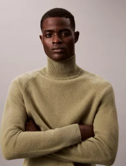 Calvin Klein Woll-Pullover mit hohem Stehkragen^Herren Strickdesigns