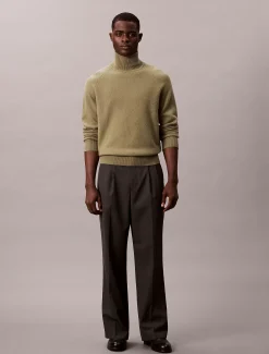 Calvin Klein Woll-Pullover mit hohem Stehkragen^Herren Strickdesigns