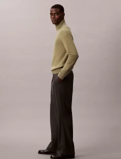 Calvin Klein Woll-Pullover mit hohem Stehkragen^Herren Strickdesigns