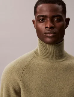 Calvin Klein Woll-Pullover mit hohem Stehkragen^Herren Strickdesigns