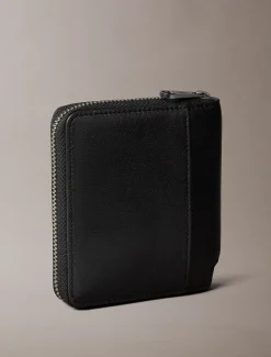 Calvin Klein Zweifach faltbares Leder-Portemonnaie mit Reißverschluss^Herren Geldbörsen & Kartenetuis