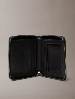 Calvin Klein Zweifach faltbares Leder-Portemonnaie mit Reißverschluss^Herren Geldbörsen & Kartenetuis