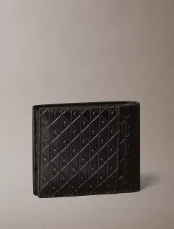 Calvin Klein Zweifach faltbares Portemonnaie mit Münzfach und geprägtem, durchgehendem Monogramm^Herren Geldbörsen & Kartenetuis