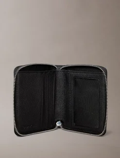 Calvin Klein Zweifach faltbares Portemonnaie mit durchgehendem Monogramm-Logo und Reißverschluss^Herren Geldbörsen & Kartenetuis