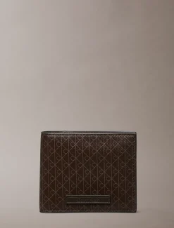 Calvin Klein Zweifach faltbares Portemonnaie mit durchgehendem Emblem-Logo und Münzfach^Herren Geldbörsen & Kartenetuis