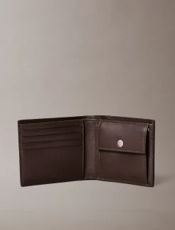 Calvin Klein Zweifach faltbares Portemonnaie mit durchgehendem Emblem-Logo und Münzfach^Herren Geldbörsen & Kartenetuis