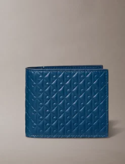 Calvin Klein Zweifach faltbares Portemonnaie mit Münzfach und geprägtem, durchgehendem Monogramm^Herren Geldbörsen & Kartenetuis