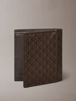 Calvin Klein Zweifach faltbares Portemonnaie mit durchgehendem Monogramm-Logo^Herren Geldbörsen & Kartenetuis