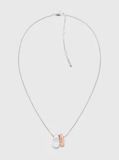 Calvin Klein Zweifarbige Anhänger-Halskette^Damen Uhren & Schmuck
