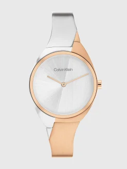 Calvin Klein Zweifarbige dynamische Armreifuhr^Damen Uhren & Schmuck