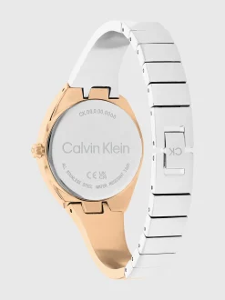 Calvin Klein Zweifarbige dynamische Armreifuhr^Damen Uhren & Schmuck