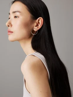 Calvin Klein Zweifarbige runde Ohrringe^Damen Uhren & Schmuck