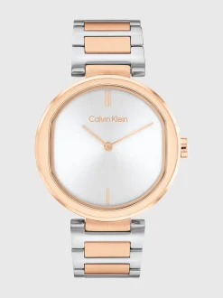Calvin Klein Zweifarbige skulpturale Armbanduhr^Damen Uhren & Schmuck