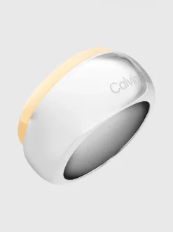 Calvin Klein Zweifarbiger klobiger Ring^Damen Uhren & Schmuck